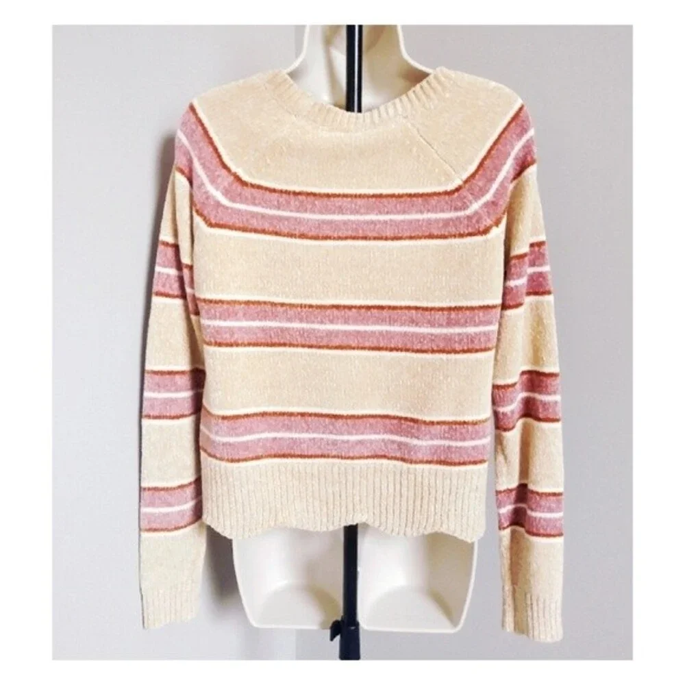 Love by Design Striped Latte Combo Sweater - Picture 5 of 7